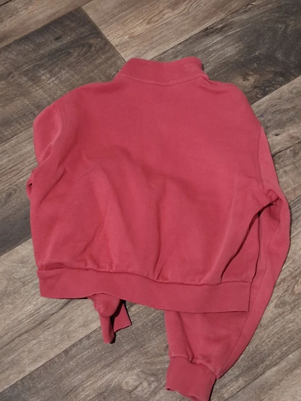 Nike Kids Coral Quarter-Zip Sweatshirt with White Logo